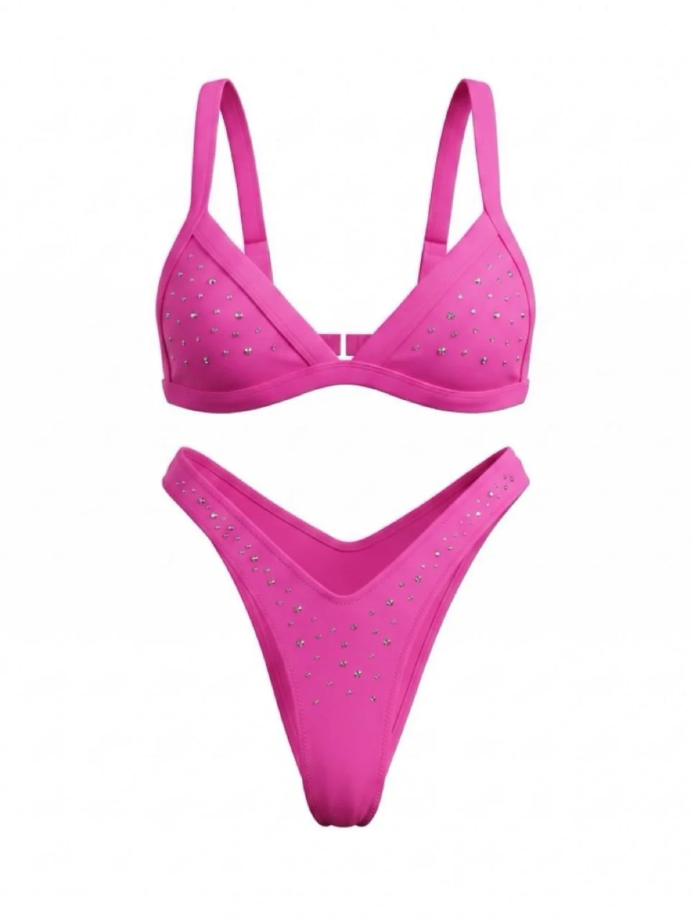 Hot Pink Rhinestone Bikini Set - GrlFriday Shop